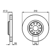 Bosch Front Brake Discs & Pads fits Alfa Romeo 166 1998-2007 2.0 2.4 2.5 3.0 3.2