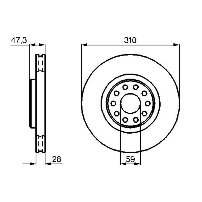 Bosch Front Brake Discs & Pads fits Alfa Romeo 166 1998-2007 2.0 2.4 2.5 3.0 3.2