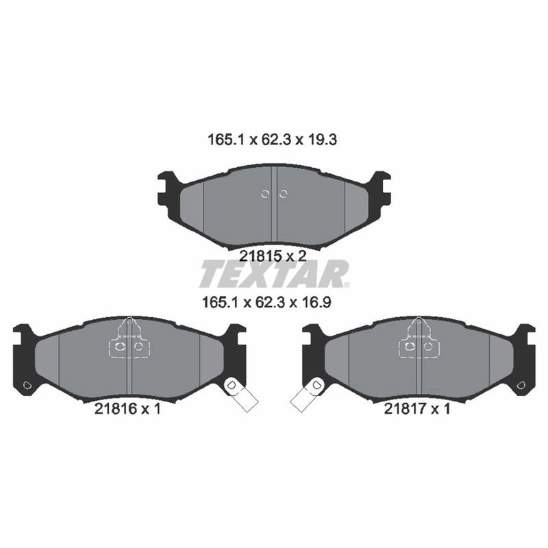 Textar Front Brake Pad Set 2181501