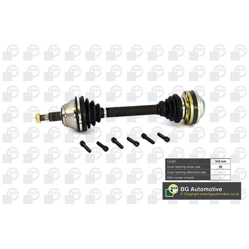 BGA CV Drive Shaft Driveshaft Front Left fits Audi A3 1998-2003 1.8 1.9