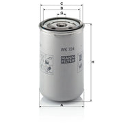 MANN-FILTER Fuel Filter Element WK 724