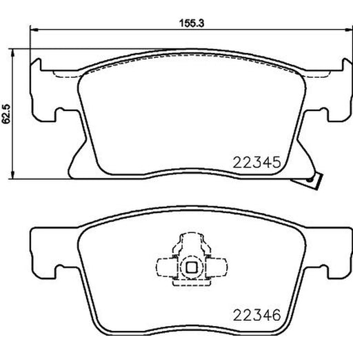 Mintex Front Brake Pad Set fits Opel Astra K 2015-2021 1.0 1.2 1.4 1.5 1.6