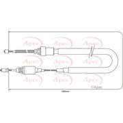 Apec Handbrake Cable Right Rear fits Renault Clio 2001-2016 1.2