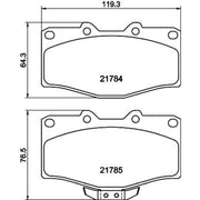 Mintex Front Brake Pad Set fits Toyota Hilux IV Pickup 1983-1989 1.8