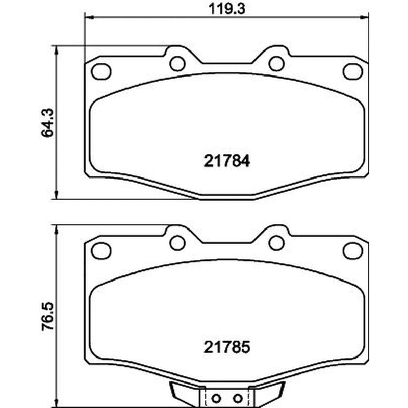 Mintex Front Brake Pad Set fits Toyota Hilux IV Pickup 1983-1989 1.8