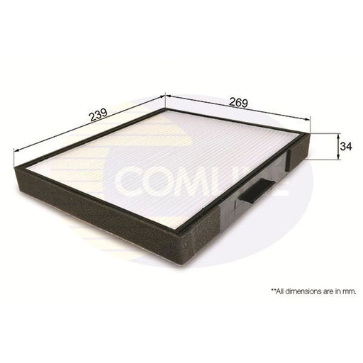 Comline Cabin Air Filter (Pollen Filter) fits Hyundai Coupe I 1996-2002 1.6 2.0