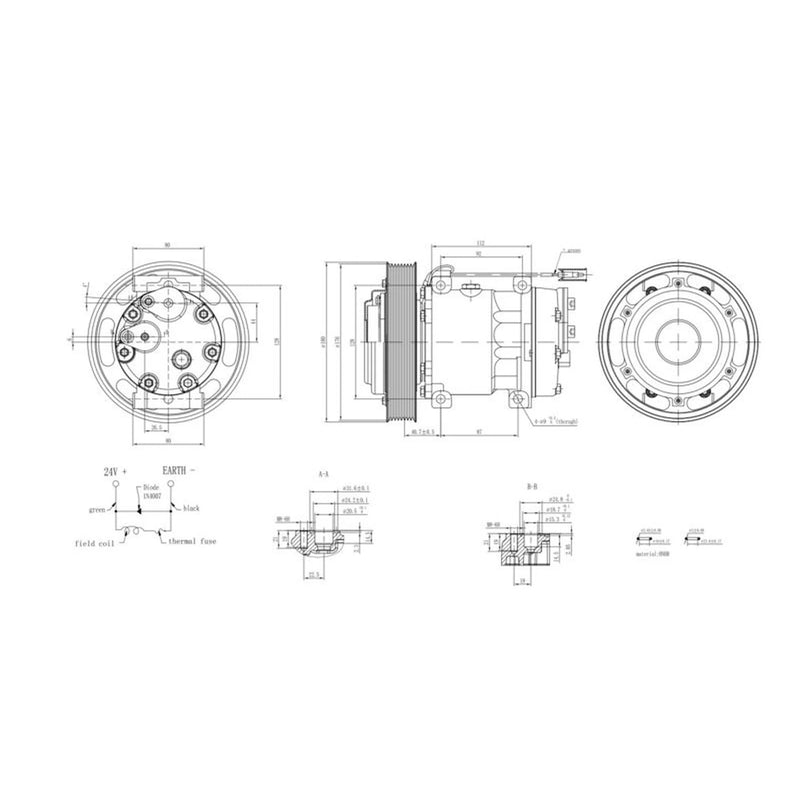 Hella Air Conditioning Compressor fits Volvo Fh 2005 on