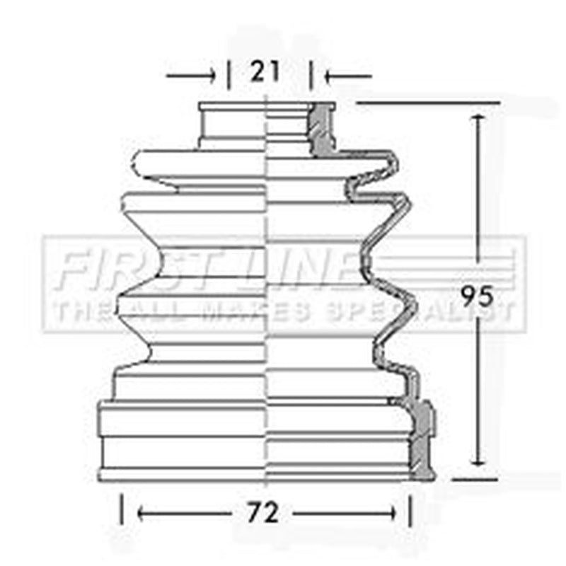 First Line Drive Shaft Bellow Kit Front Left fits Daewoo Lanos 1997 on 1.6