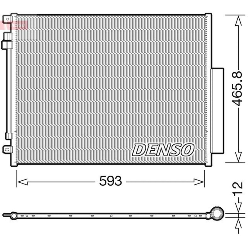 Denso Air Conditioning Condenser fits Alfa Romeo Giulia 2015 on 2.2