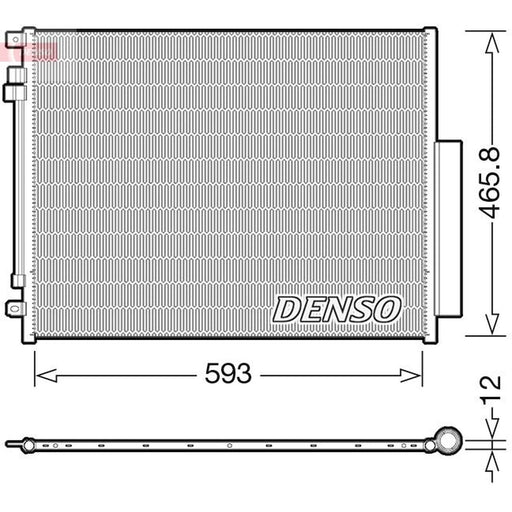 Denso Air Conditioning Condenser fits Alfa Romeo Giulia 2015 on 2.2