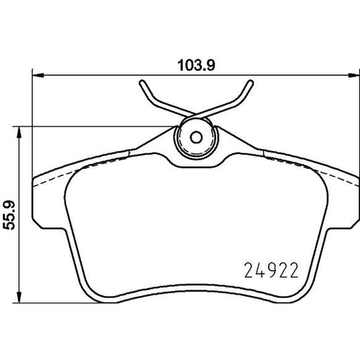 Mintex Rear Brake Pad Set fits Citroën C4 II 2009-2018 1.2 1.4 1.6 2.0