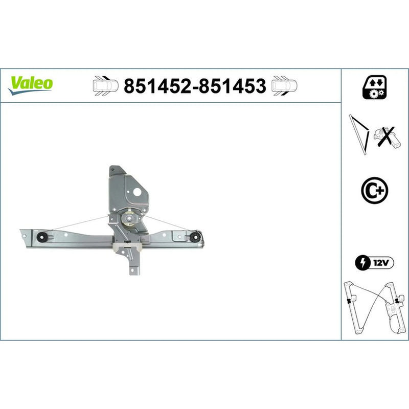 Valeo Electric Window Regulator Lifter Left Front 851452