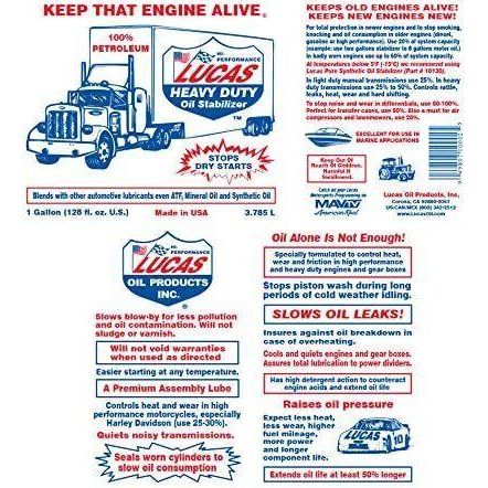 Lucas Heavy Duty Oil Stabilizer Oil Treatment New 1 gallon LUCAS 10002 Lucas Oil - Dynamic Drive