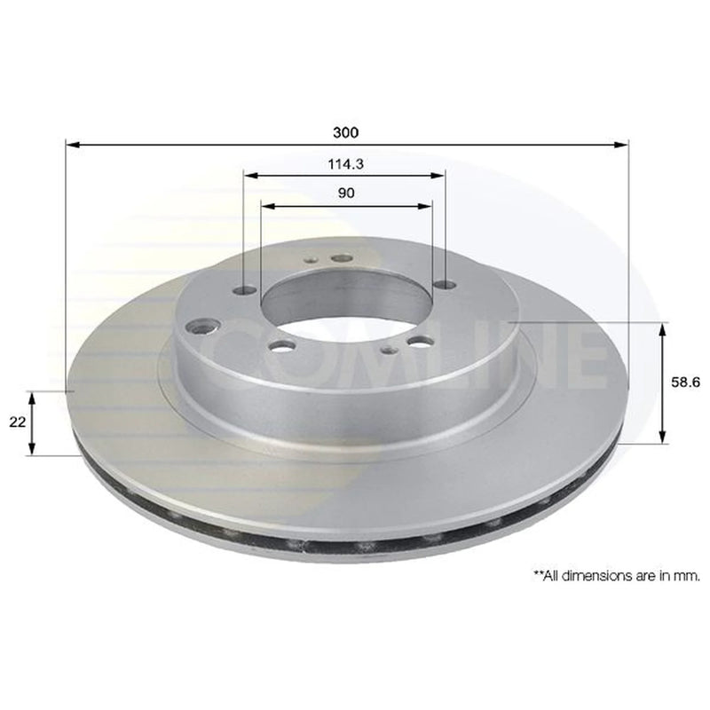 Comline Rear Brake Discs & Pads fits Mitsubishi Lancer VII 2004-2007
