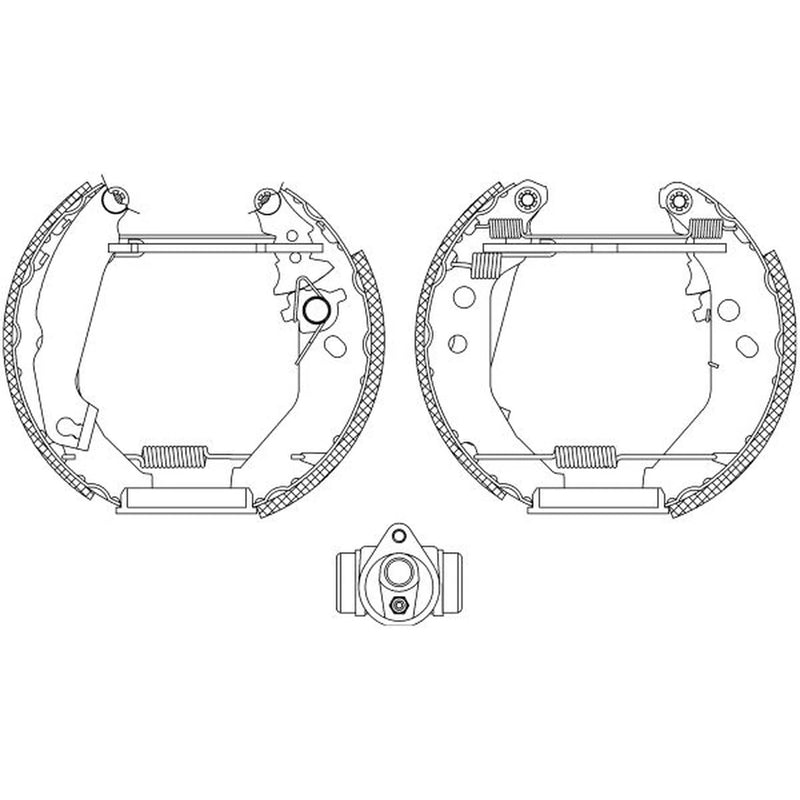 Mintex Brake Shoe Set Axle Kit fits Ford Fiesta 1989-1997