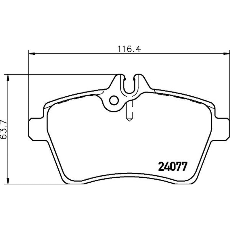 DON Front Brake Pad Set fits Mercedes-Benz A-Class 2004-2012
