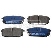 Borg & Beck Rear Brake Vented Discs & Pads fits Kia Sorento I 2006-2011 2.5 3.3
