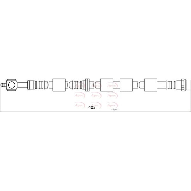 Apec Brake Hydraulic Hose Line Front Left fits Ford B-Max 2012-2017