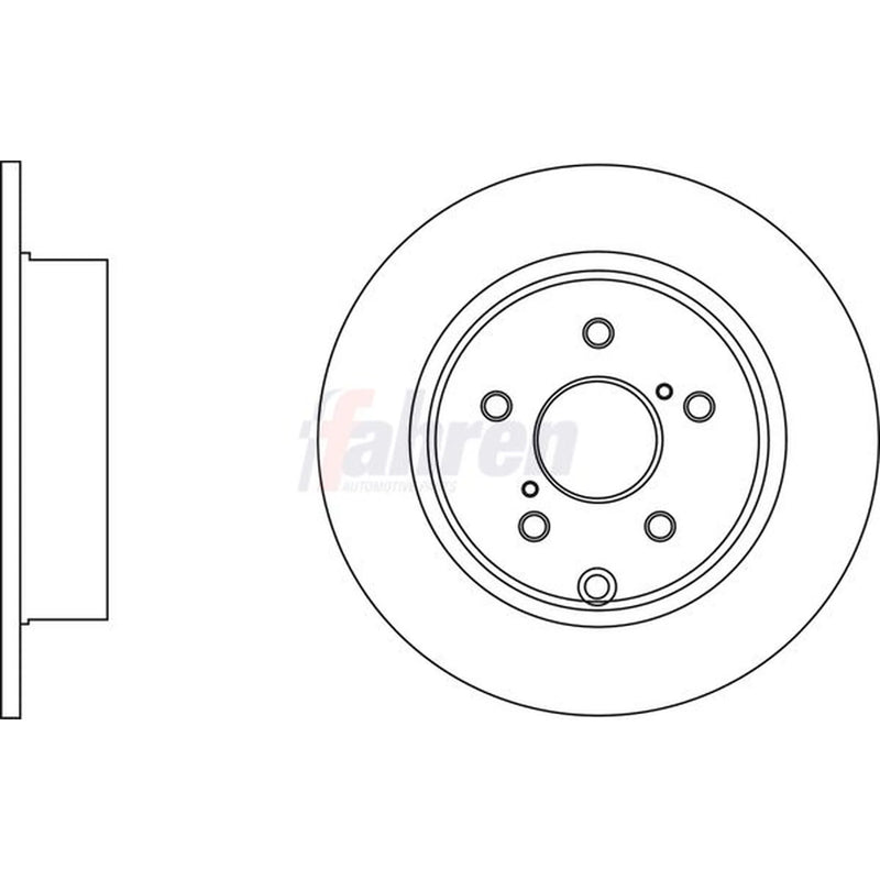 Fahren 2 x Solid Brake Discs fits Toyota Verso 2009-2018 1.6 1.8 2.0 2.2