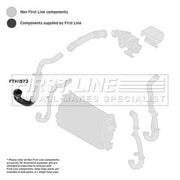 First Line Intercooler Turbo Charge Air Hose fits Opel Signum 2003-2008