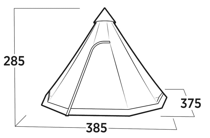 Easy Camp Rands Tipi Tent Dark Sand 8 Person Easy Camp - Dynamic Drive
