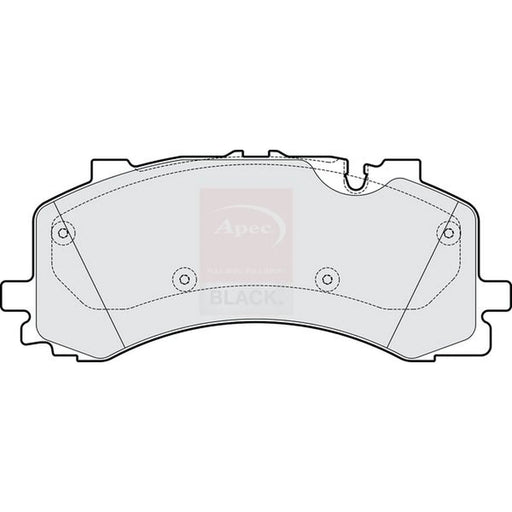 Apec Black Front Brake Pad Set fits Audi A6 C8 2019-2021