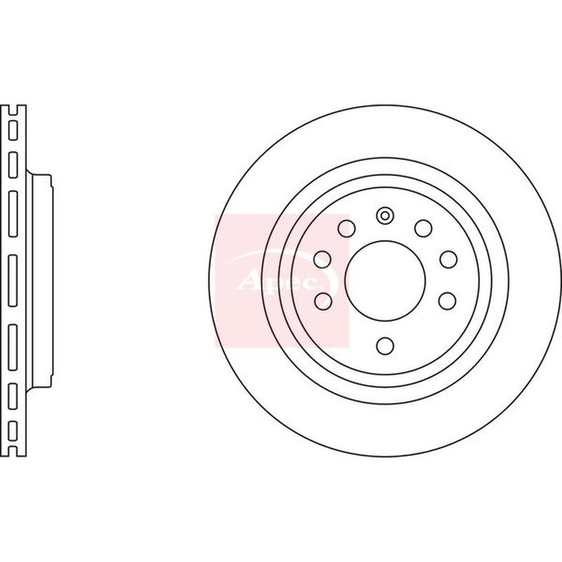 Apec Rear Brake Vented Discs & Pads fits Vauxhall Signum 2003-2008 3.2