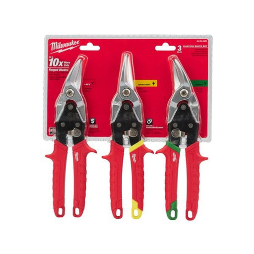 Milwaukee Metal Snips Set (3pc) Milwaukee - Dynamic Drive