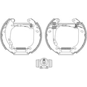 Mintex Brake Shoe Set Axle Kit fits Peugeot 206 1998-2012 1.1 1.4 1.6 1.9