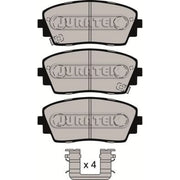 Juratek Front Brake Vented Discs & Pads fits Kia Picanto II 2011-2017 1.0 1.2