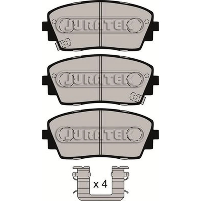 Juratek Front Brake Vented Discs & Pads fits Kia Picanto II 2011-2017 1.0 1.2