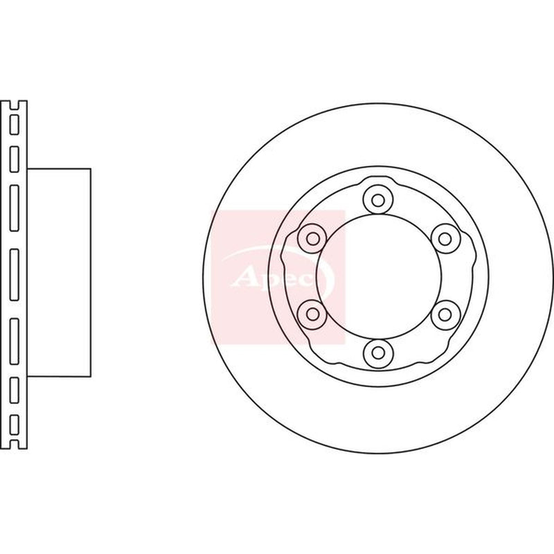 Apec 2 x Vented Brake Discs