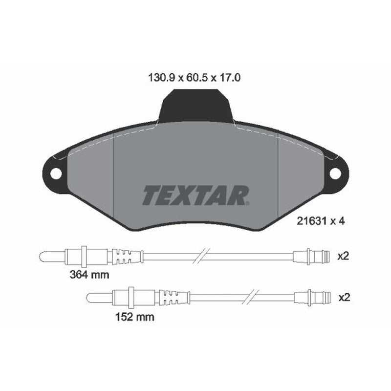 Textar Front Brake Pad Set 2163102