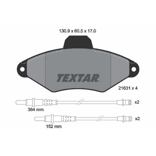 Textar Front Brake Pad Set 2163102