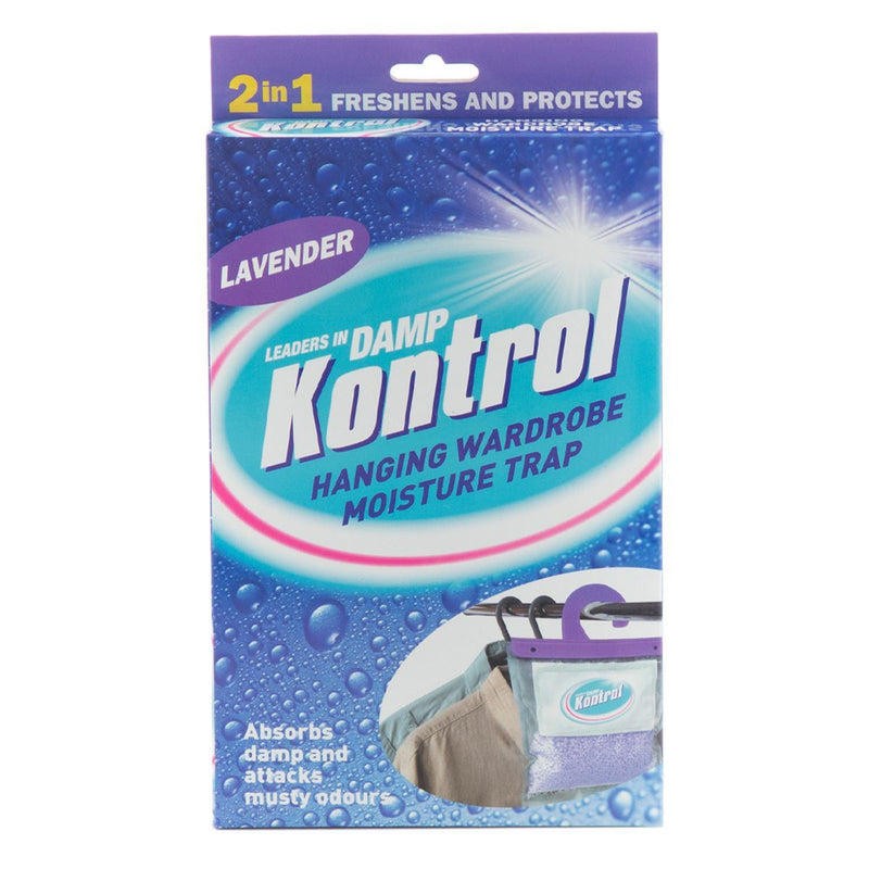 Keep Your Wardrobe Fresh with Kontrol Hanging Moisture Trap Lavender Scent (1L) Kontrol Krystals - Dynamic Drive