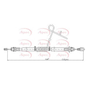 Apec Handbrake Cable Right Rear fits Ford Tourneo Custom V362 Bus 2012-2015 2.2