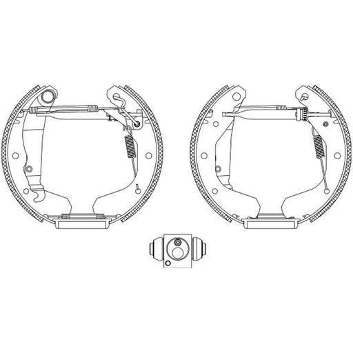 Mintex Brake Shoe Set Axle Kit fits Bedford Astra Van Estate 1982-1991