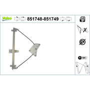 Valeo Electric Window Regulator Lifter Left Front 851748