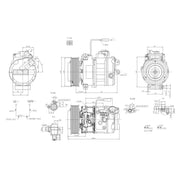 Hella Air Conditioning Compressor fits Mercedes-Benz Axor 2002-2004