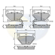 Comline Front & Rear Brake Discs & Pads fits Toyota Celica 1999-2005 1.8