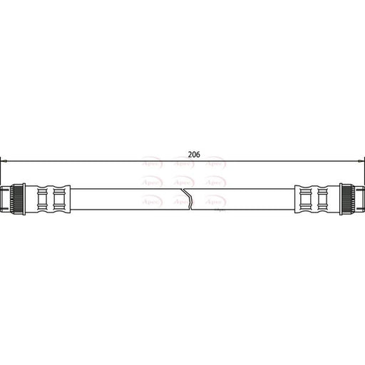Apec Brake Hydraulic Hose Line inner HOS3178