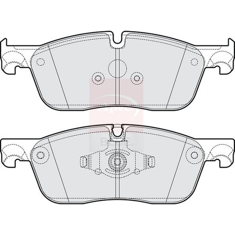 Apec Front Brake Pad Set fits Land Rover Discovery Sport 2019 on 2.0