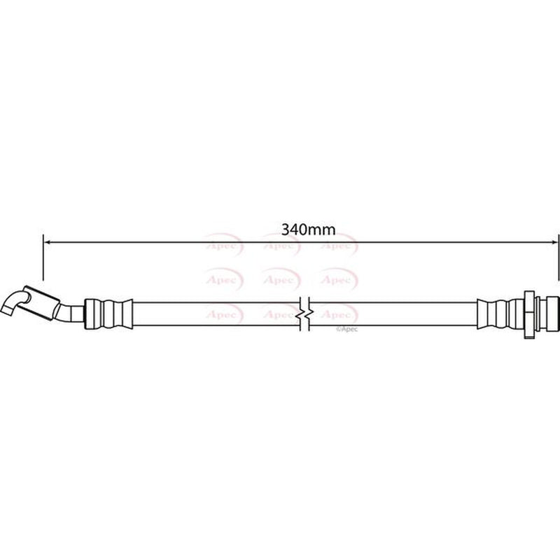 Apec Brake Hydraulic Hose Line Rear Left fits Hyundai IX35 2009-2015 1.6 1.7 2.0