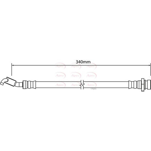 Apec Brake Hydraulic Hose Line Rear Left fits Hyundai IX35 2009-2015 1.6 1.7 2.0