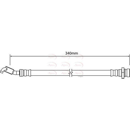 Apec Brake Hydraulic Hose Line Rear Left HOS4261