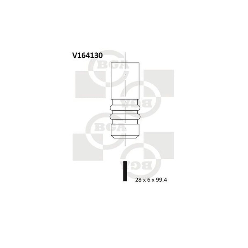BGA Engine Intake Valve 28mm Head V164130