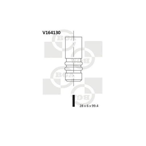 BGA Engine Intake Valve 28mm Head V164130