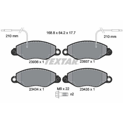 Textar Front Brake Pad Set 2393601
