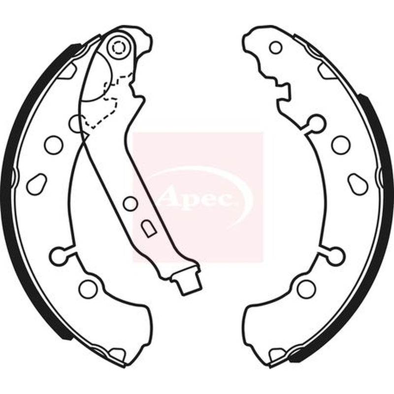 Apec Brake Shoe Set Axle Kit fits Toyota Aygo X 2022 on 1.0