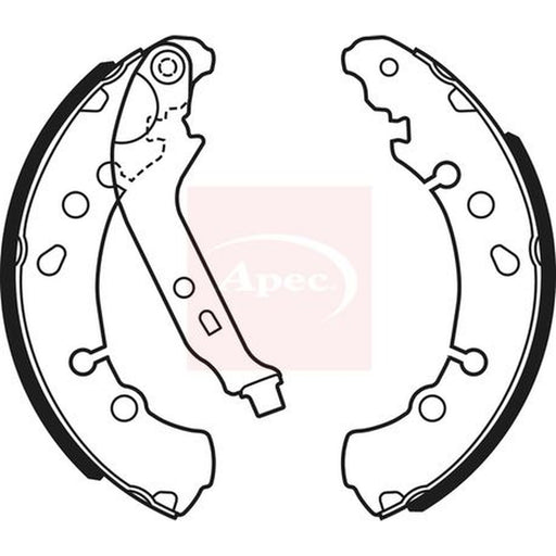 Apec Brake Shoe Set Axle Kit fits Toyota Aygo X 2022 on 1.0